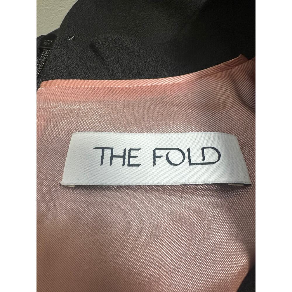 The Fold London Black Wool Blend Draped Knot Dress Womens US 12 NWOT Career - Picture 8 of 12